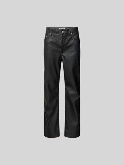 WON HUNDRED Stoffhose in Leder-Optik Black 2