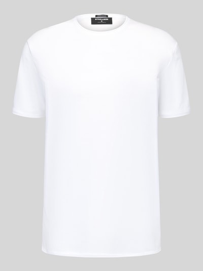 Strellson T-Shirt mit leicht abgerundetem Saum Weiss 2