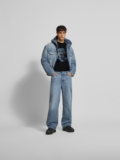 WON HUNDRED Longsleeve mit Label-Print Anthrazit 1