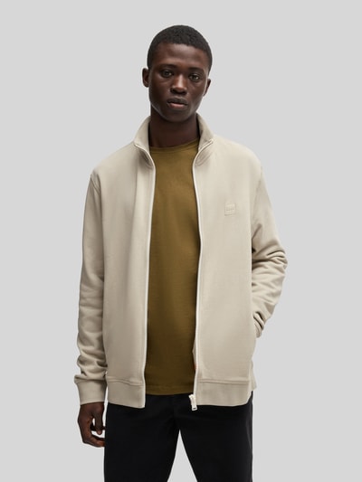 BOSS Orange Regular Fit Sweatjacke aus reiner Baumwolle Sand 4