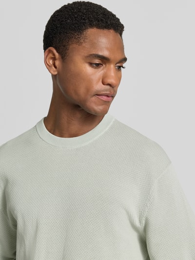 Selected Homme t-shirt o kroju relaxed fit z czystej bawełny model 'TORINO' Miętowy 3