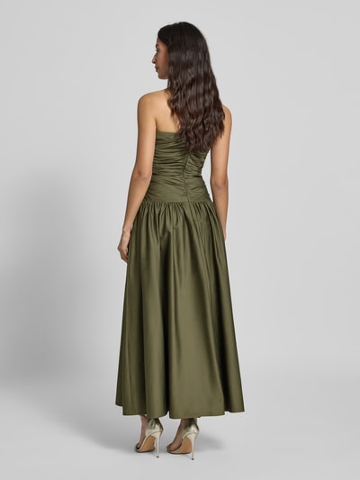 Jake*s Cocktail Abendkleid in Bandeau-Form Oliv 5