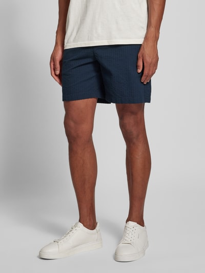 Tommy Hilfiger Regular fit korte broek van katoenmix, model 'MERCER' Marineblauw - 4