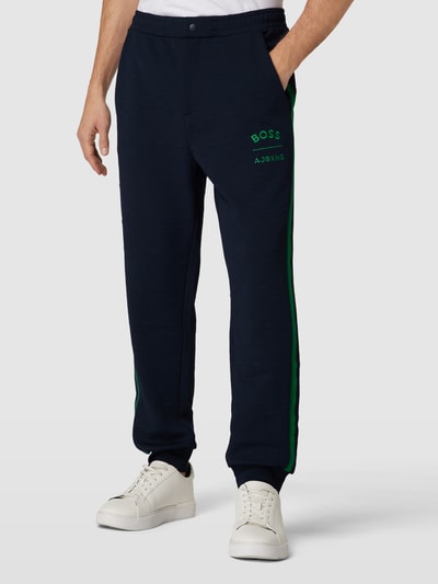 BOSS Green Sweatpants mit Label-Stitching Modell 'Hover' Marine 4