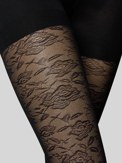 MAGIC Bodyfashion Strumpfhose in semitransparentem Design Black 3