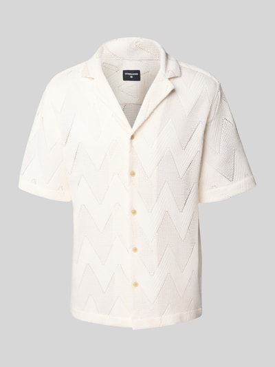 Strellson Regular Fit Freizeithemd mit Lochstrickmuster Modell 'CLIRO2' Offwhite 2