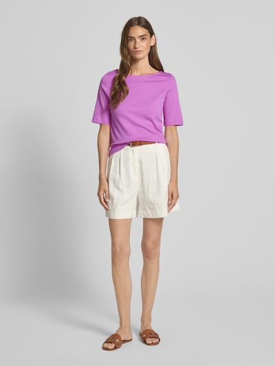 Christian Berg Woman T-shirt z dekoltem w łódkę Fioletowy 1