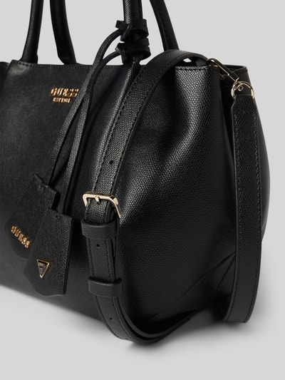 Guess Handtasche mit Logo-Applikation Modell 'Amorette' Black 3