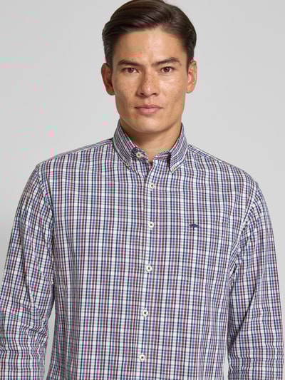 Fynch-Hatton Regular fit vrijetijdsoverhemd met button-downkraag Bordeaux - 3