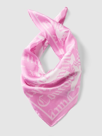 Juicy Couture Szal z nadrukiem z logo model ‘TULIP FOULARDS’ Mocnoróżowy 2