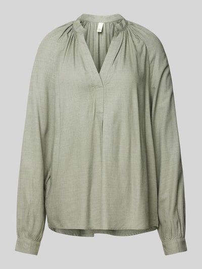 QS Blouseshirt met V-hals Lichtgroen - 2