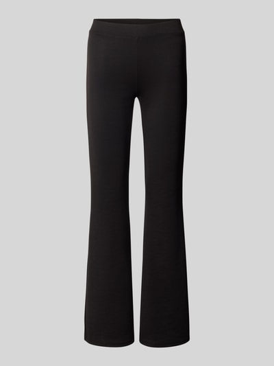 Produktfoto, schwarze Slim Fit Schmale Hose mit elastischem Bund Modell 'FEVER' von ONLY, glatte Textur, Damen Schmale Hose von ONLY