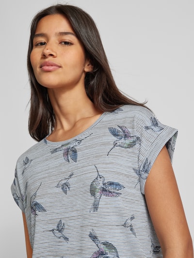 Soyaconcept T-Shirt mit Rundhalsausschnitt Modell 'GALLINA' Hellblau 3