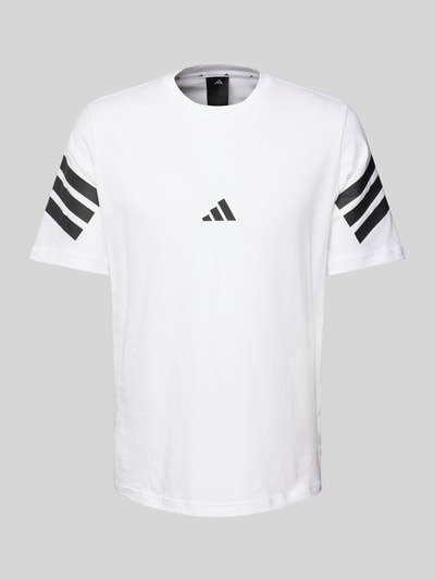 ADIDAS SPORTSWEAR T-Shirt mit geripptem Rundhalsausschnitt Weiss 2