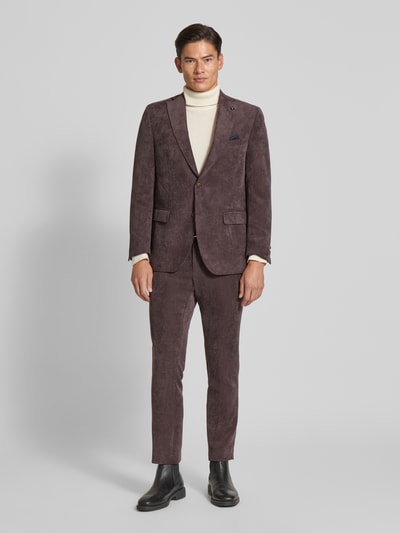 Carl Gross Regular Fit 2-Knopf-Sakko mit Reverskragen Modell 'Theo' Dunkelbraun 1