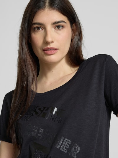 monari T-shirt met statementprint Zwart - 3
