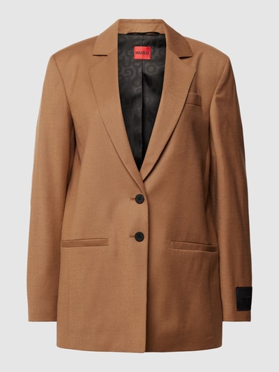 HUGO Blazer met reverskraag, model 'Amyia' Camel - 2