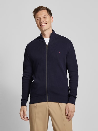 Tommy Hilfiger Gebreid vest met opstaande kraag Marineblauw - 4