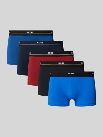 BOSS Trunks mit Label-Bund Modell 'Essential' im 5er-Pack Dunkelrot 1