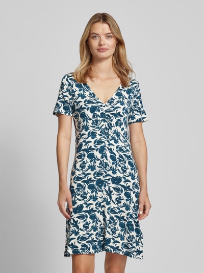 Tom Tailor Jurk met all-over motief Petrol - 4