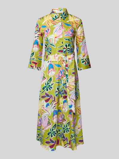 Christian Berg Woman Midikleid mit Bindegürtel Apfel 2