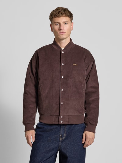 BLKVIS Cordjacke mit Logo-Stitching Pflaume 4