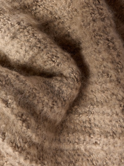 Pieces Ribgebreide sjaal, model 'PYRON' Taupe - 2