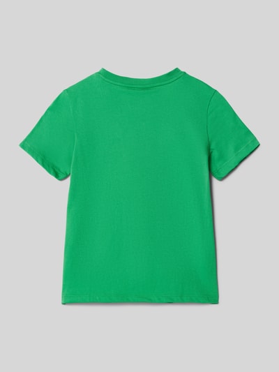 Lacoste T-shirt z detalem z logo Zielony 3