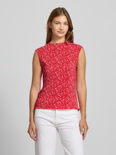 Pieces Slim fit top met crêpe afwerking, model 'FLORA' Lichtblauw - 4