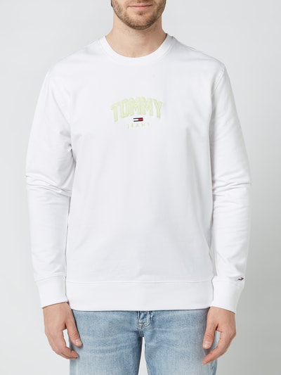 Tommy Jeans Sweatshirt mit Label-Stitching Weiss 4