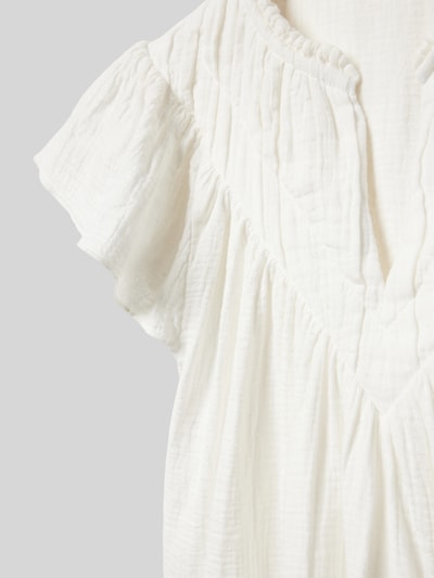 Mango Bluse mit Volants Modell 'double' Offwhite 2