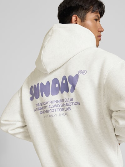 ANOTHER COTTON LAB Relaxed Fit Hoodie aus Baumwoll-Mix Modell 'Sunday' Mittelgrau 3