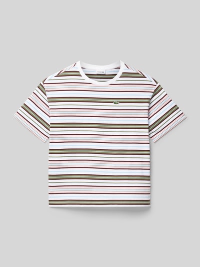 Lacoste T-shirt met labeldetail Wit - 1