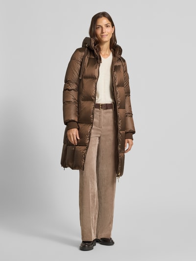 MOS MOSH Płaszcz pikowany ze stójką model ‘NOVA’ Średniobrązowy 1