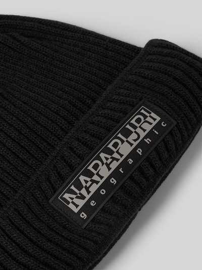 Napapijri Muts met labelpatch, model 'VISPA' Zwart - 2