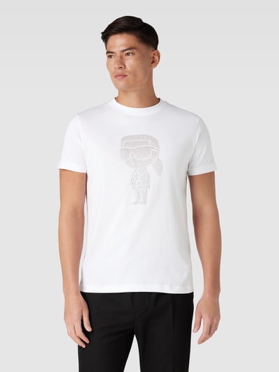 Karl Lagerfeld T-shirt met labeldetail Wit - 4