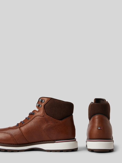 Tommy Hilfiger Leren boots met labeldetails Cognac - 2