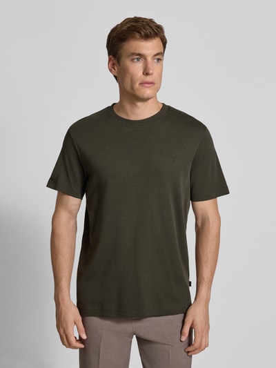 JOOP! Collection T-Shirt mit geripptem Rundhalsausschnitt Modell 'Priamo' Dunkelgruen 4