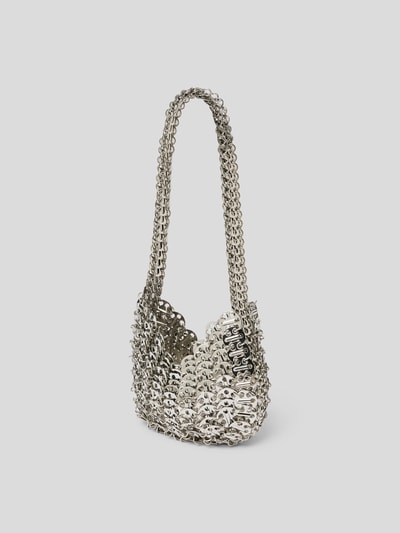 Rabanne Pochette im Metallic-Look Silber 2