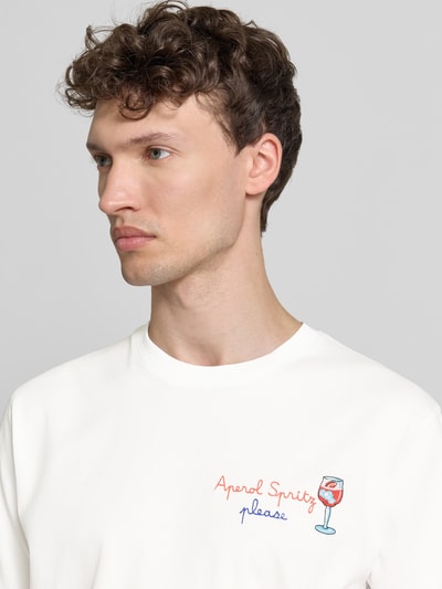 MC2 Saint Barth Koszulka T-shirt z przeszyciami model 'PORTOFINO' Biały 3