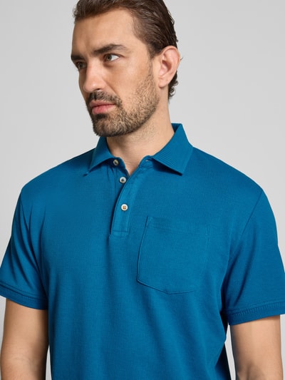 Tom Tailor Regular fit poloshirt van katoenmix Petrol - 3