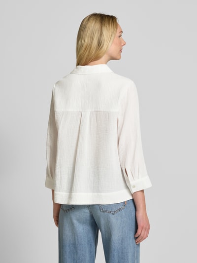 OPUS Bluzka koszulowa o kroju regular fit z listwami guzikowymi model ‘Fratea’ Złamany biały 5