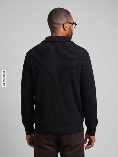 Selected Troyer mit Reißverschluss-Detail Black 5