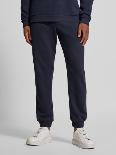 Tommy Hilfiger Spodnie dresowe o kroju regular fit z mieszanki bawełny Granatowy 4