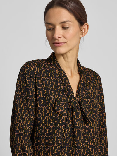 Lauren Ralph Lauren Bluzka o kroju regular fit z wiązaniem pod szyją model ‘YILVRAY’ Czarny 3