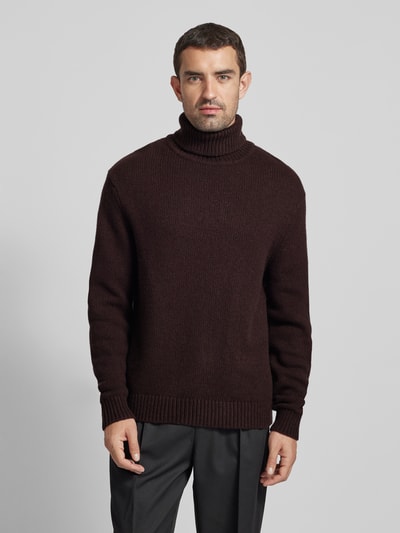 SELECTED HOMME Strickpullover mit Rollkragen Modell 'CODY' Dunkelbraun 4