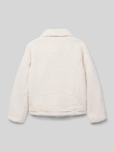 Guess Regular fit jack met imitatiebont Ecru - 3