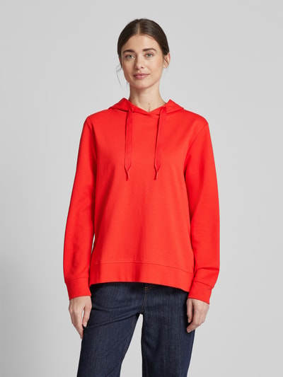 s.Oliver RED LABEL Relaxed Fit Hoodie aus Baumwoll-Mix mit breiten Kordeln Rot 4