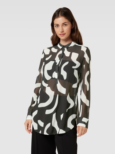 comma Overhemdblouse in transparant design Zwart - 4