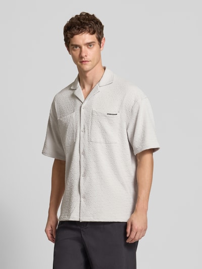 Pegador Relaxed fit vrijetijdsoverhemd met structuurmotief, model 'ACADO' Lichtgrijs - 4